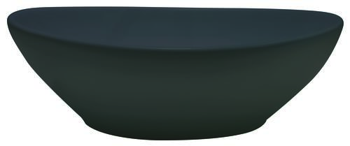 Vasque ovale à poser HANA en céramique 40,5 x 33 x 14 cm - Noir mat